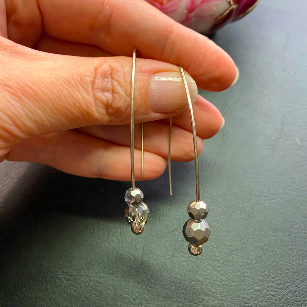 Silver Plated Swarovski Earrings